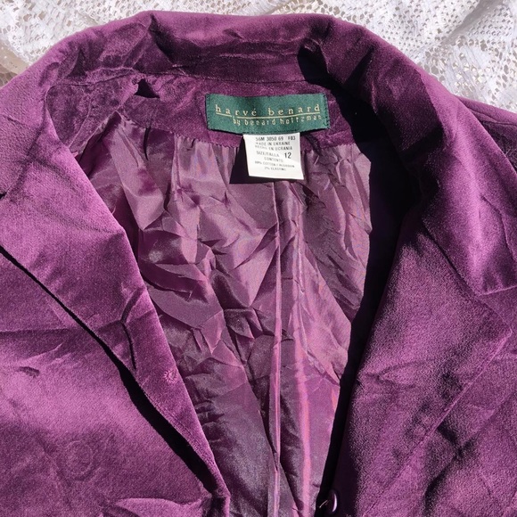 Purple Velvet Blazer - Picture 4 of 8